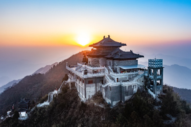 航拍湖南益阳安化云台山风光