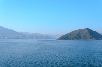 中国香港大埔大美督海景海岛自然风光