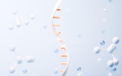 生物科技概念基因三维渲染
