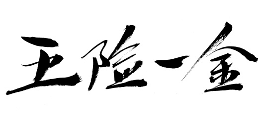 五险一金手写书法字体