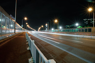 宁波庆丰桥夜晚车流