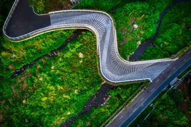 中国华南广东省深圳市罗湖区梧桐碧道风光