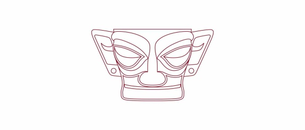 三星堆抽象艺术背景插画