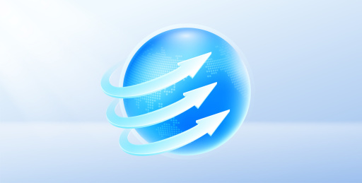 全球商务科技矢量3D蓝色图标