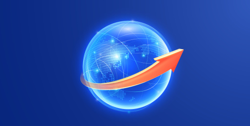 全球商务科技矢量3D蓝色图标