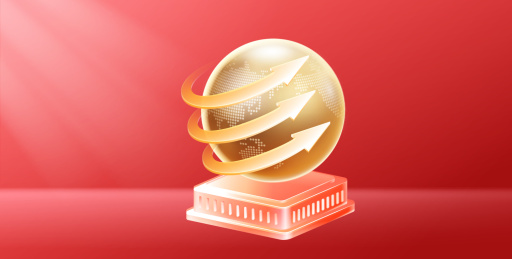 全球商务科技矢量3D金色图标