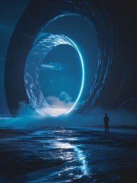 科幻巨大门洞