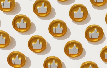 网络社交在线反馈点赞金币3D