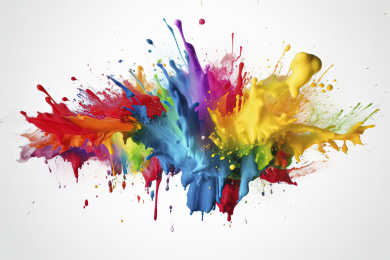 喷溅的彩色油漆