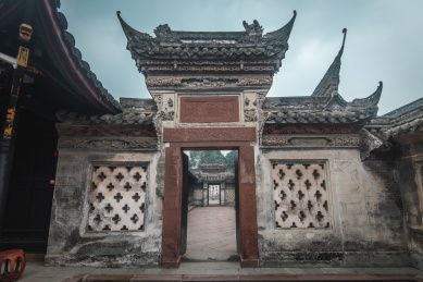 四川成都温江清代特色川西民居陈家桅杆