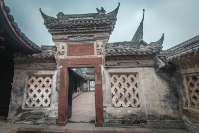 四川成都温江清代特色川西民居陈家桅杆