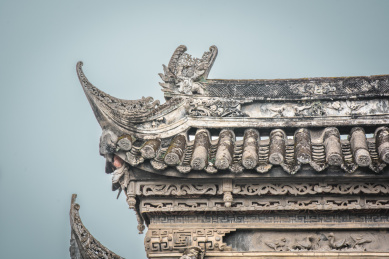 四川成都温江清代特色川西民居陈家桅杆