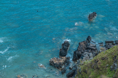 爱尔兰都柏林-蓝天下的海景