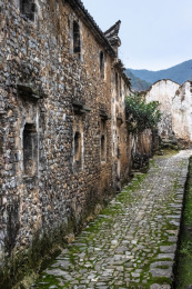 浙江浦江嵩溪古村的老房子