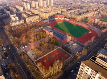 辽宁鞍山铁西区鞍山市第六中学航拍