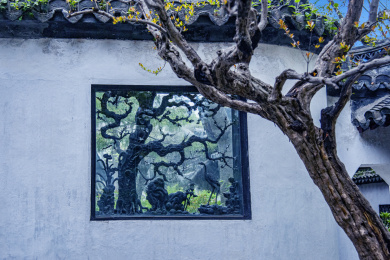 上海市黄浦区豫园墙窗花