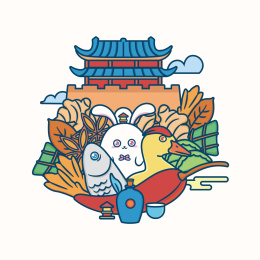 衢州城市非遗文化创意插画