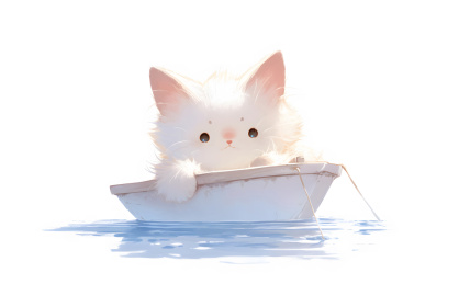 乘船的小猫咪
