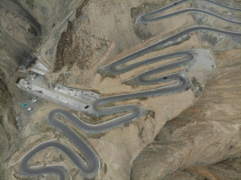 中国新疆盘龙古道航拍