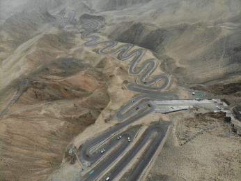 中国新疆盘龙古道航拍