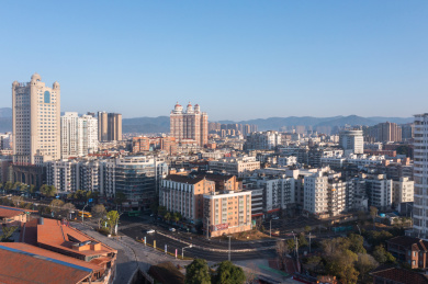 福清城市航拍风光全景