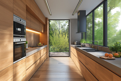 实木家居装修风格实木橱柜