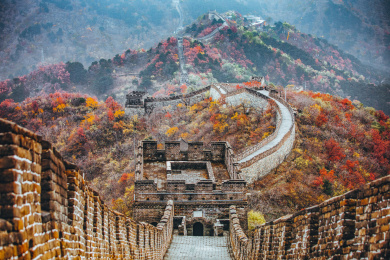 深秋的北京慕田峪长城