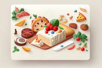 插画蛋糕甜品