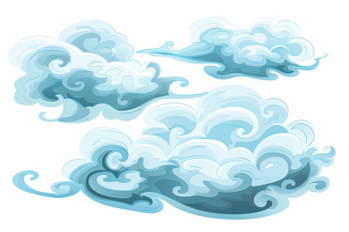 中国风传统祥云纹素材，喜庆节日祥云纹理花