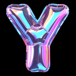 一个大写英文字母Y膨胀3D酸性设计图