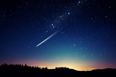 夜空中划过的流星