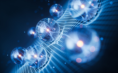 物理学量子科技概念三维渲染