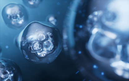细胞与生物科技概念三维渲染