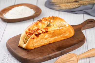 营养早餐猪扒面包