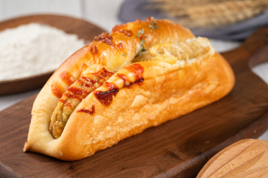 营养早餐猪扒面包