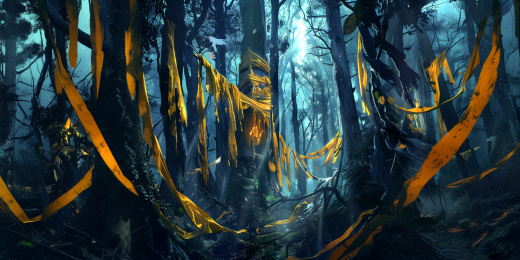 恐怖故事森林背景