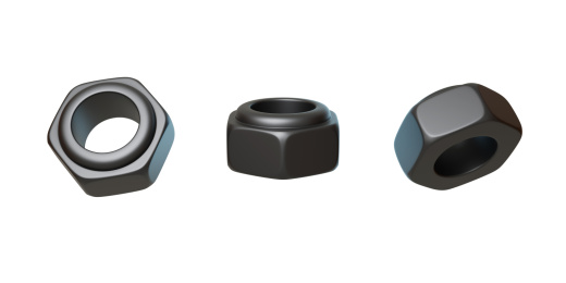五金工具机械制造必备螺母3D