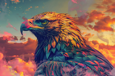 企业文化墙雄鹰概念插图，国际生物多样性日