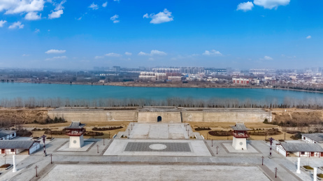 中国河南省濮阳市五代城墙遗址园林建筑