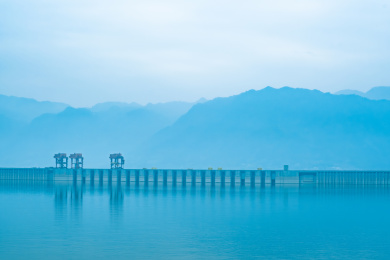 中国长江三峡大坝库区风光