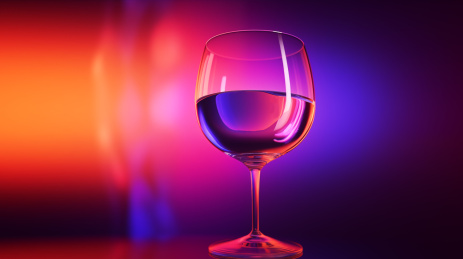 一个漂亮的水晶红酒杯3D场景素材