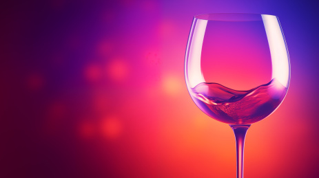 一个漂亮的水晶红酒杯3D场景素材