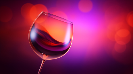 一个漂亮的水晶红酒杯3D场景素材