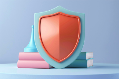 教育保护概念，快乐学习在线教育插画海报