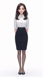 3D卡通职场女人