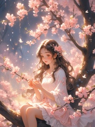 花下女孩