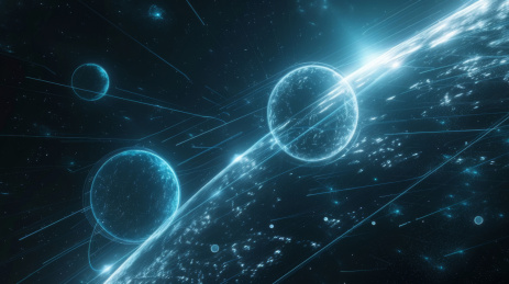 3d科技感全息粒子天体 