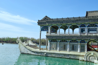 北京颐和园里的著名景点石画舫