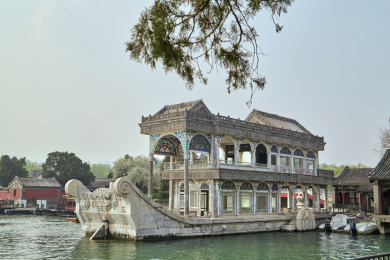 北京颐和园里的著名景点石画舫
