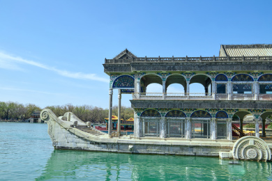 北京颐和园著名景点石画舫